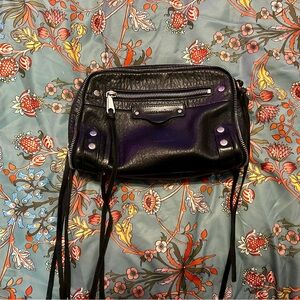 Rebecca Minkoff Black Crossbody Bag with Silver Accents